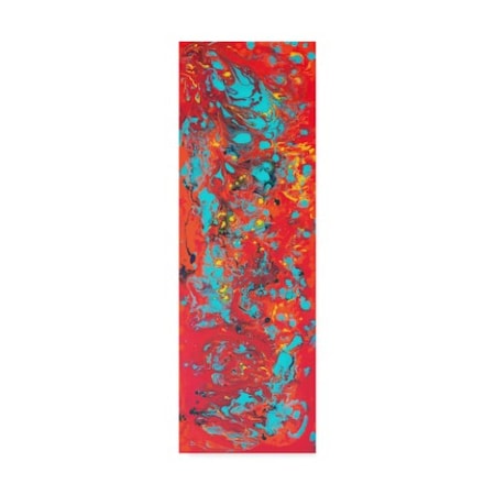 Hilary Winfield 'Tropical Haze Blue Red' Canvas Art,10x32